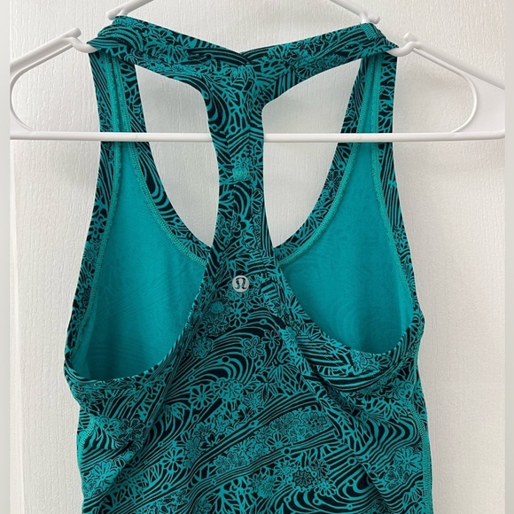 Lululemon Cool Racerback II Kitakami Viridian Green and Black - Picture 8 of 10